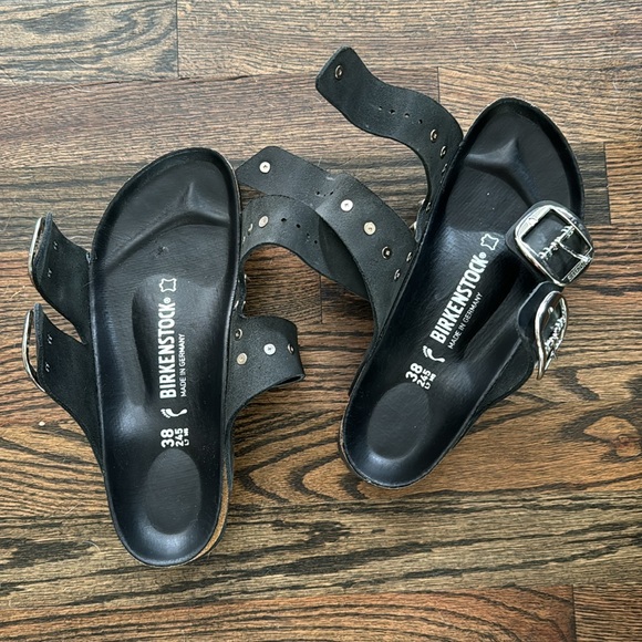 Birkenstock🖤 Arizona Big buckle studded custom sandals size 38 - Picture 11 of 15